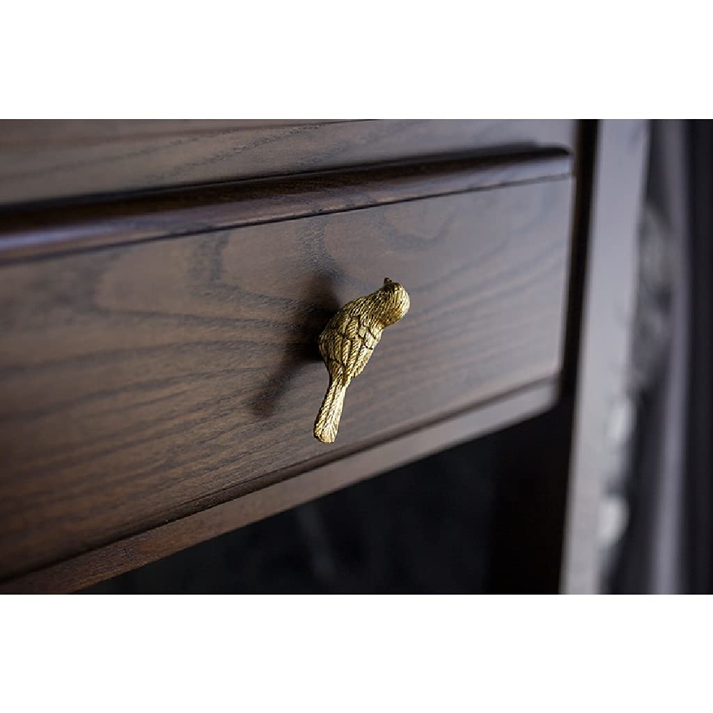 2 pezzi in ottone per uccelli, maniglia per cassetto, armadio, porta, armadio, tira, camera da letto, mobili, accessori hardware (ottone 62 * 22mm)