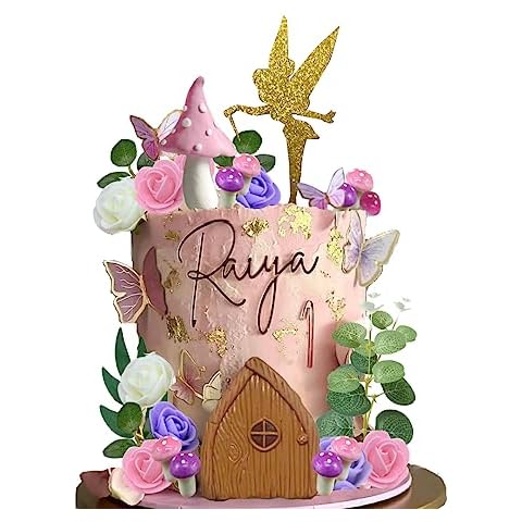 Fairy Cake Toppers Fairy Garden Topper for Birthday Baby Shower Cover