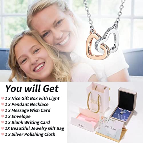 Granddaughter-Necklace-From-Grandmom-Interlocking-Heart-Necklace-Filled-With-My-Love-Gift-for-Granddaughter-On-BirthdayChristmasMothers-dayGraduationWeddingValentines