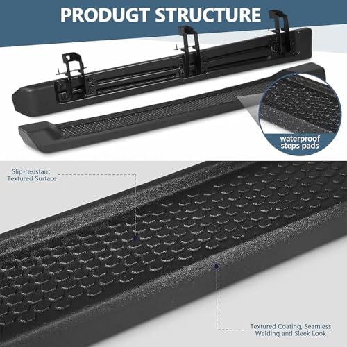 Estribos para Jeep Wrangler JL 2018-2026, 4 puertas, negros miniatura 3