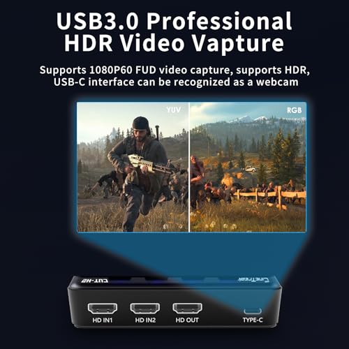Placa de captura de vídeo HDMI dupla 4K com dispositivo de captura de vídeo USB 3.0 com velocidade d