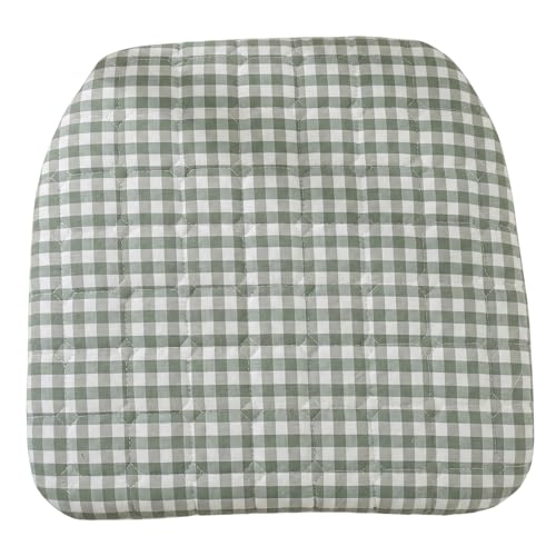 AwnsIMfreien Coussins de Chaise Vichy avec Attaches Coussins de siège Vichy, Coussin siège en Coton lavé antidérapant, Housse Amovible pour chaises Salle...