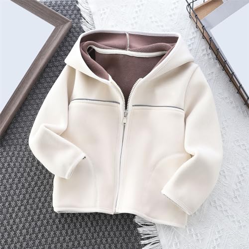 Toddler Baby Girls Fleece 𝗛ooded Jacket Long Sleeve Zipper Thick Fluff Sweatshirt Coat Winter Warm Outwear2