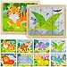 GOLDGE Puzzle Legno Giochi Montessori 2 3 4 5 Anni, 2 Pezzi Puzzle Bambini 3 Anni Dinosauro Era Foresta Animali da Puzzle di Legno Puzzle con Cubi in Legno Giochi Educativi Regalo per Ragazzi Ragazze