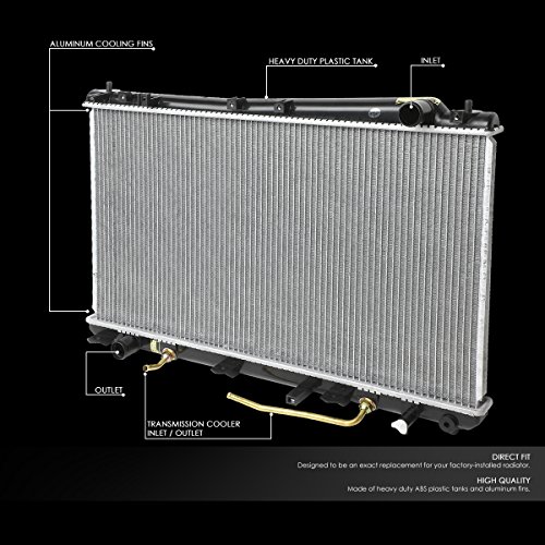 Image of DNA Motoring OEM-RA-2324 OE Style Aluminum Core Radiator Compatible With 00-04 Avalon,28-1 /4 inch W X 15-3 /4 inch H X 5 /8 inch D,1-3 /8 inch Inlet / 1-3 /8 inch Outlet