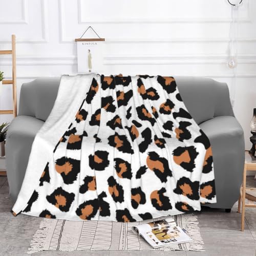 Couverture flanelle léopard contre le froid plaid doux canapé lit - 4