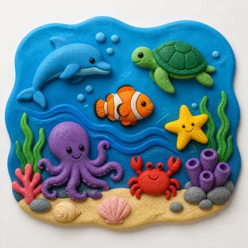 Image of BOHS Foam Clay, Sky Blue Air Dry Modeling Clay, 1.1 lb | Soft, lightweight; crack-free finish; EVA and polystyrene foam details; cosplay props, figurines, fake bakes and slime making