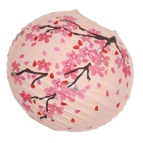 Levemolo Farolillo Japonés de Papel Colgante 30 CM Color Rosa Decoración para Restaurante y Hogar Linterna Estilo Ciruela para Fiestas y Exteriores