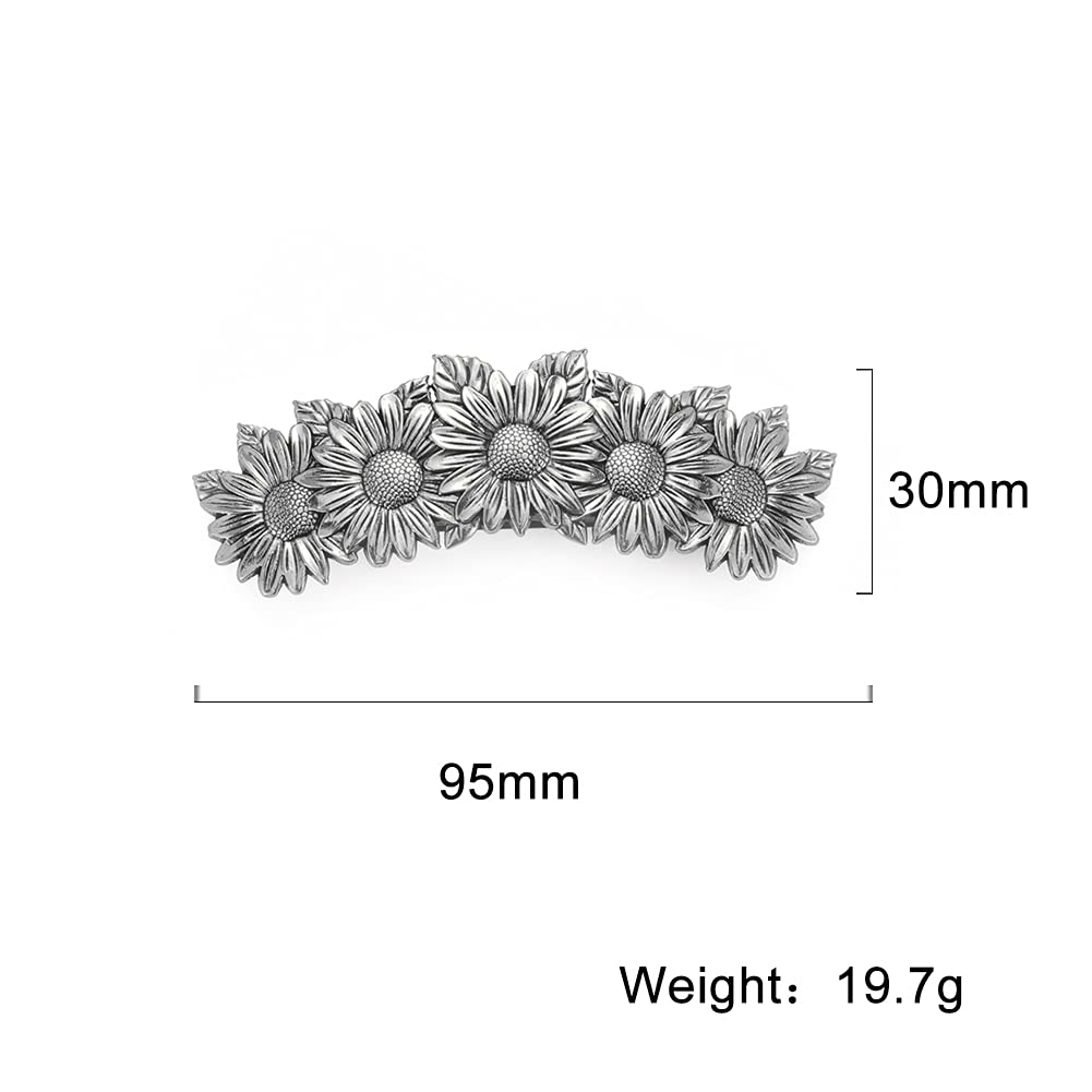 Oak Leaf Hair Clip Silver Hand Cast Metal Elegant Barrette Adult Gift Amazon.com : Dreamtimes Oak Leaf Hair Clip - Large Hand  main image 3