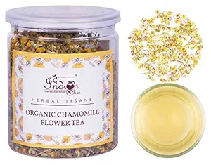 Organic Chamomile Tea 50g || Helps with Good Sleep and Stress Relief || Light & Gentle Taste || Calming & Soothing || Caffeine Free Herbal Tea || Natural Camomile Flowers