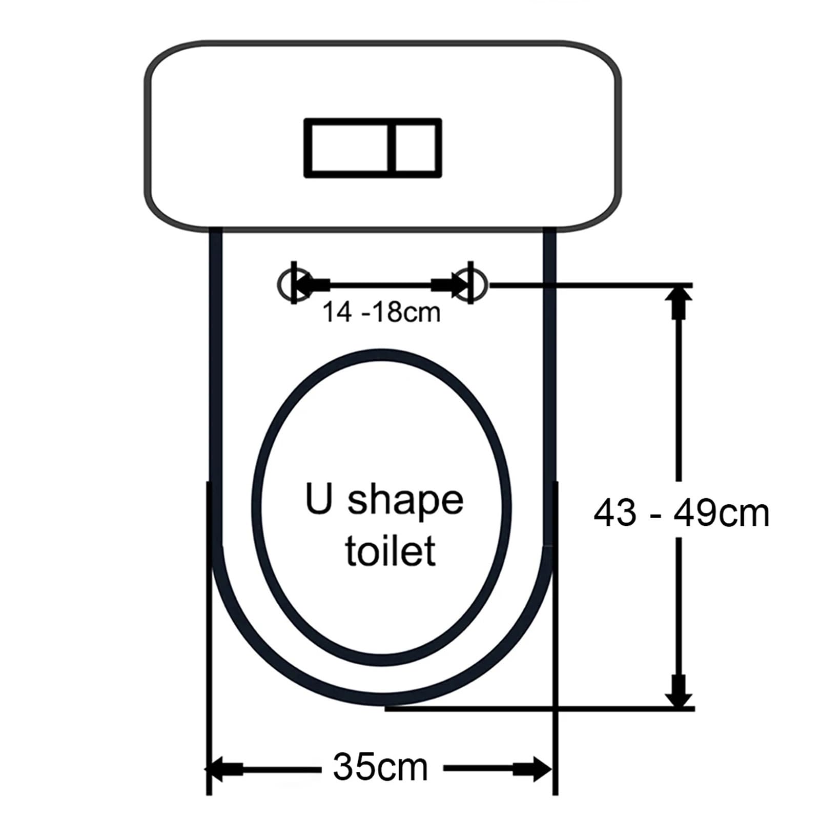 Tavola Wc Sedile WC a forma di U, materiale UF, chiusura lenta