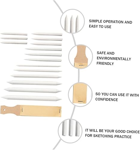 Miniatura 8 de VILLCASE 1 borrador de papel, bolígrafo de difuminado, kit de dibujo de bocetos, borrador de arte para dibujar papel, mezclar, tocón, dibujo,