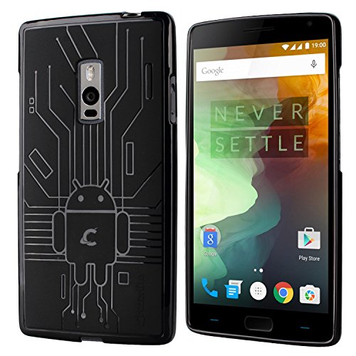 CruzerLite OnePlus 2 Case, Bugdroid Circuit Case Compatible for OnePlus Two - Black