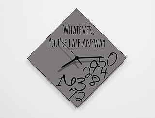 Whatever, You're late anyway/Polygon Grey - Wall Clock