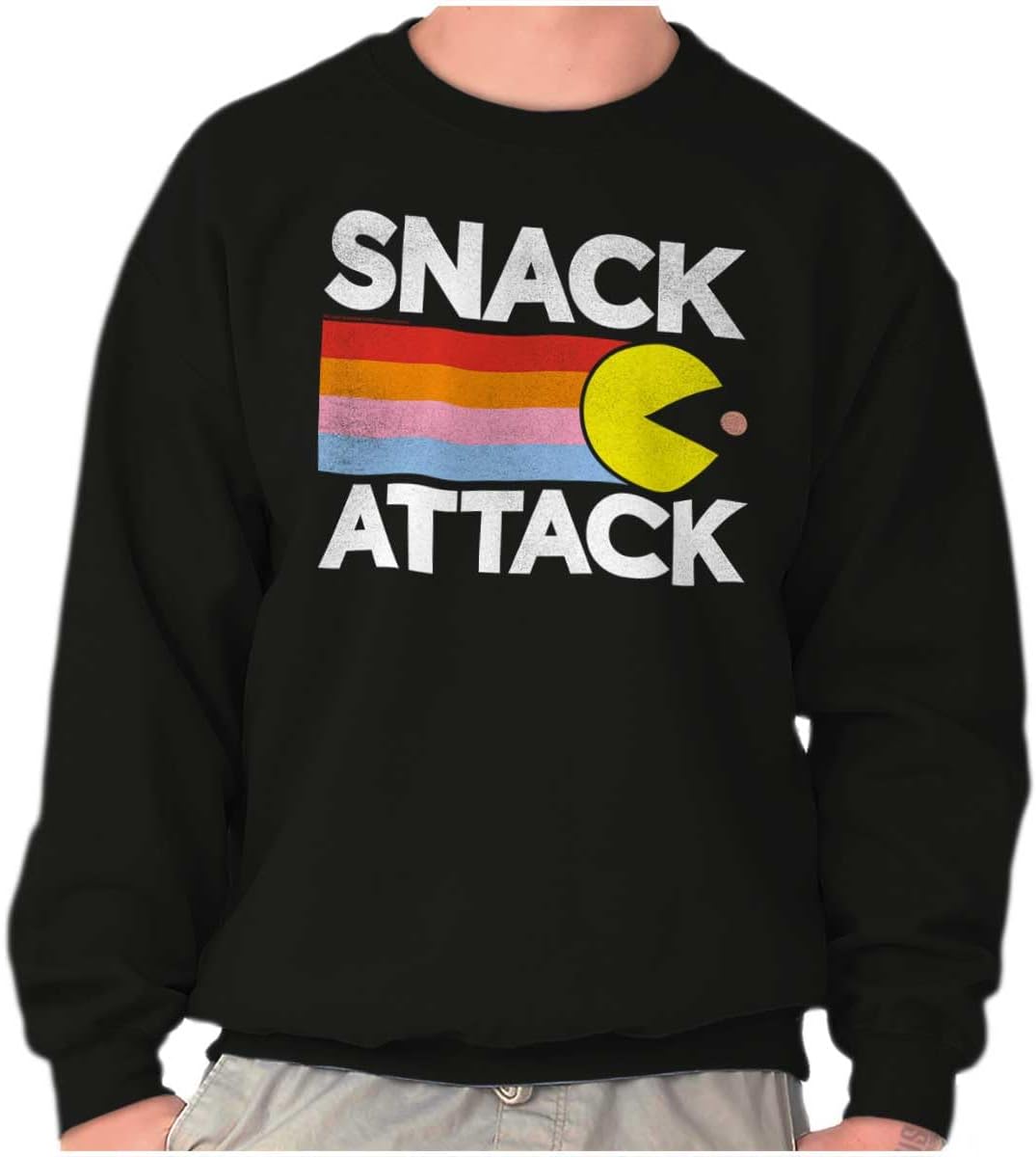Brisco Brands PACMAN Snack Attack Hungry Hangry Sweatshirt for Men or Women