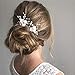 Produktbild Fairvir Brautschmuck Hochzeit Haarnadeln Blume Silber Strass Braut Perle Haarnadel Haarschmuck für Frauen und Mädchen (2 Stück)