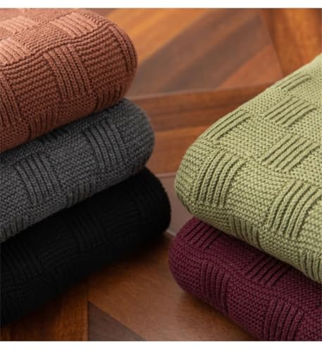 Rfmfkkg Men's Winter Round Neck Sweater Solid Thick Textured Pullover Soft Knit Jumper Soft Business Casual2