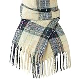 coclothy Scarf for Women - Winter Womens Long Plaid Scarf, Warm Pashmina Shawls and Wraps Fashion Cashmere Feel Blanket Scarves
