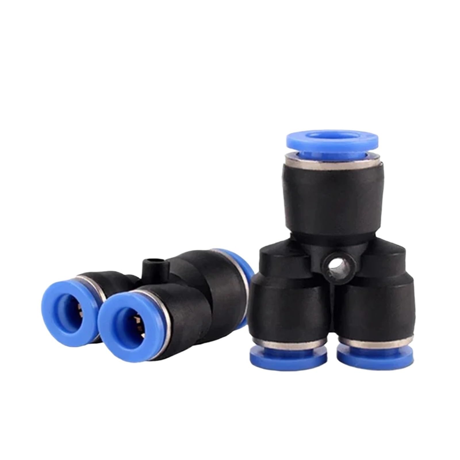 LEOTNNDQ 10Pcs PY/PW Pneumatic Fitting 4mm 6mm 8mm 10mm 12mm Air Pipe Quick Push Connector 3 Way Hose Fittings PY PW Connector(PW8-4)