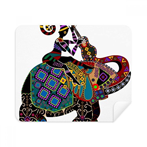 Elephant Trekking China Minority Dressing Totem Cleaning Cloth Screen Cleaner 2pcs Suede Fabric