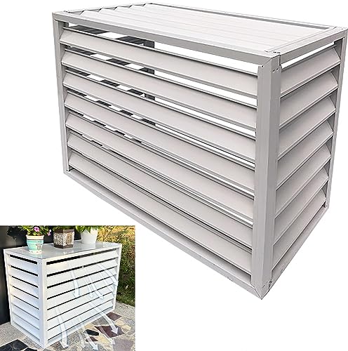 Funda protectora de aluminio para aire acondicionado exterior, para unidades de aire acondicionado, ventanas y cubo de basura, color marrón, resistente a la intemperie