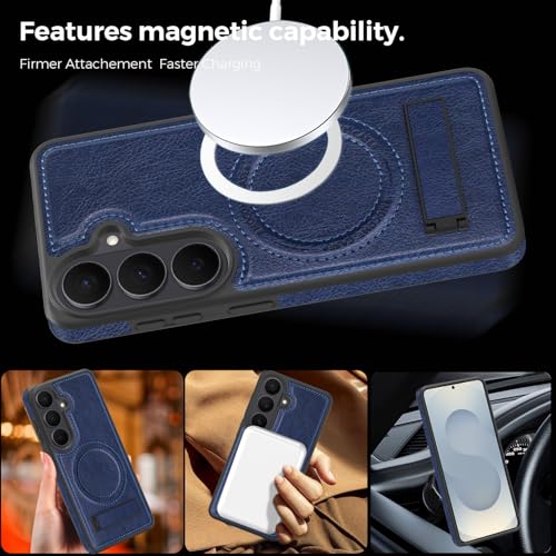 Image of Lunivop for Samsung Galaxy S26 Case PU Leather 6.3 inch Blue