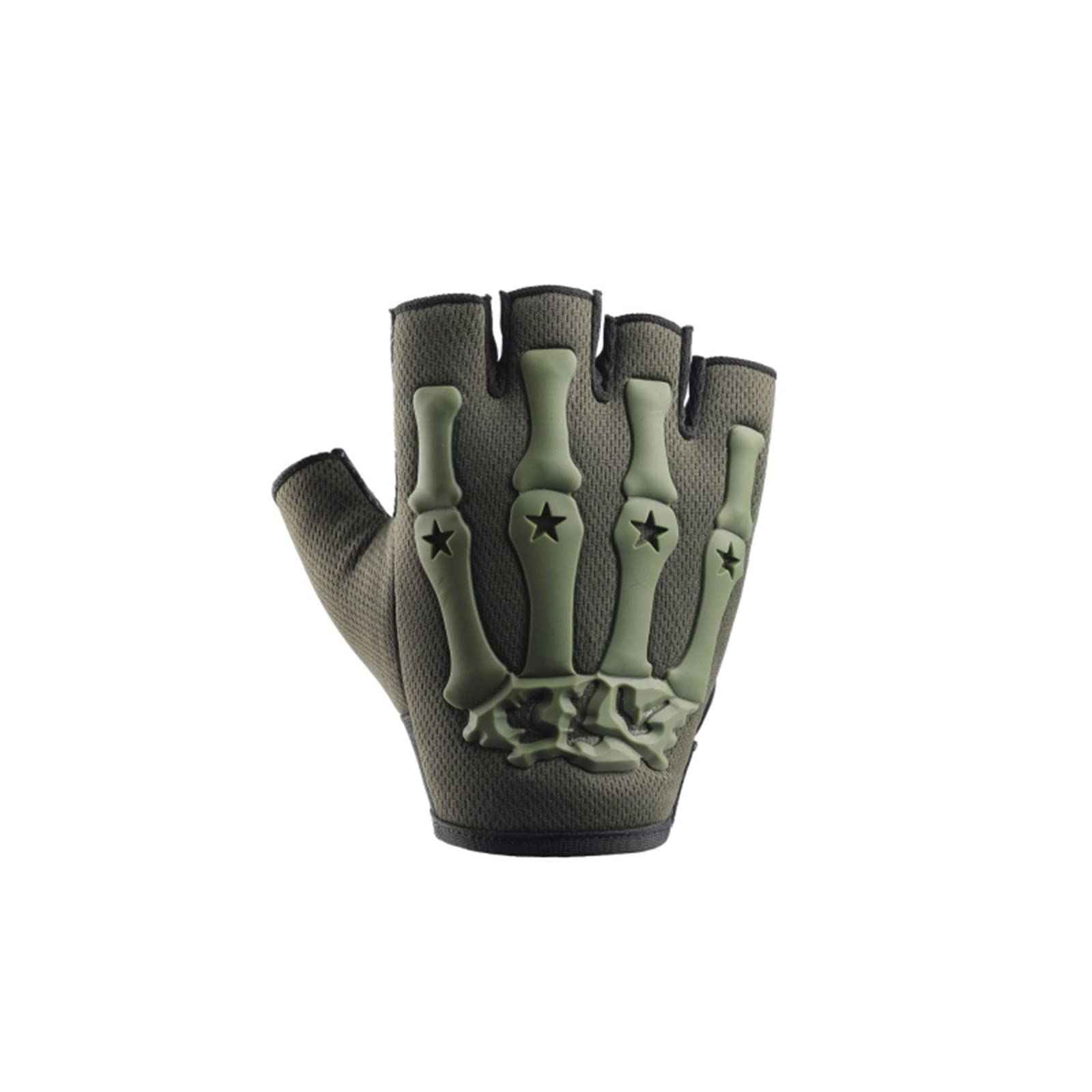 Gants de vélo demi-doigts verts pour le cyclisme et le sport intensif
