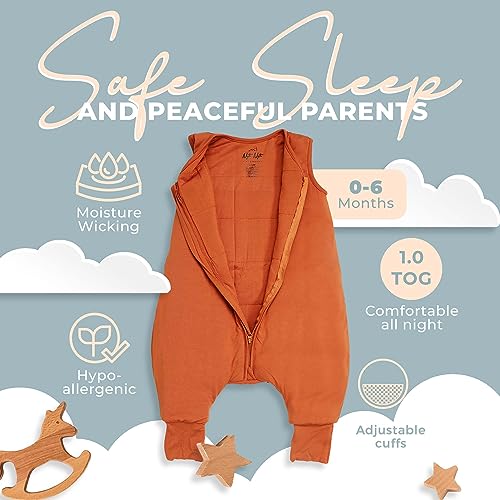 Image of Sleeveless Soft Baby & Toddler Sleeping Sack, Breathable with Adjustable Feet Cuffs & Anti-Slip Grip