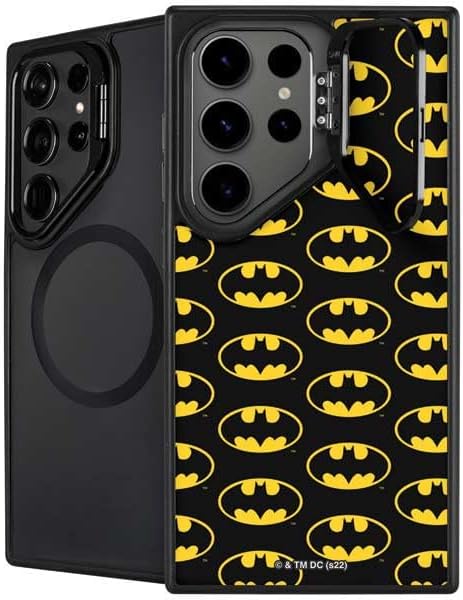 Skinit Kickstand Phone Case Compatible with Galaxy S25 Ultra - Officially Licensed DC Comics Batman Logo Pattern Design