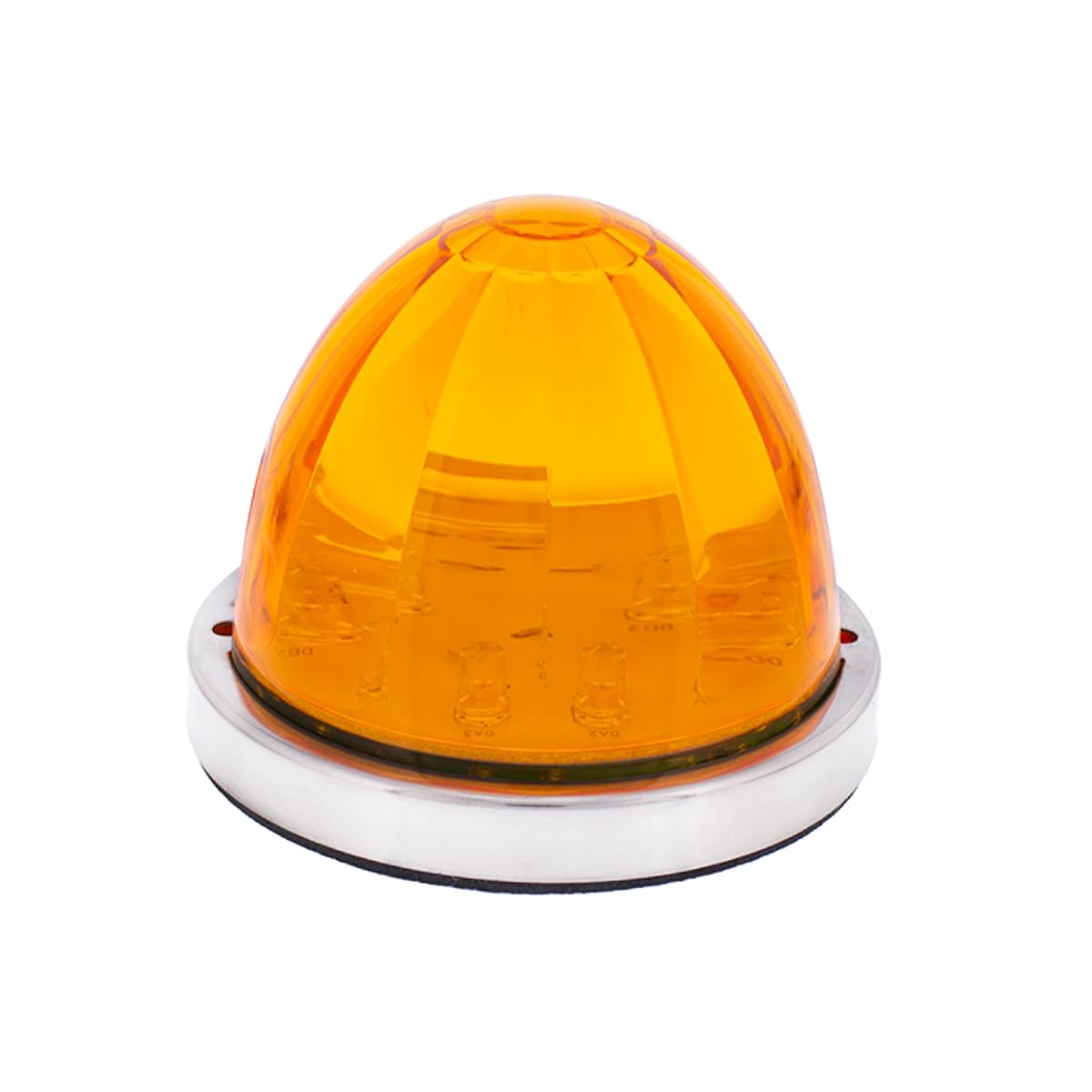 19 LED Watermelon Flush Mount Kit - Amber LED/Clear Lens | United Pacific Industries