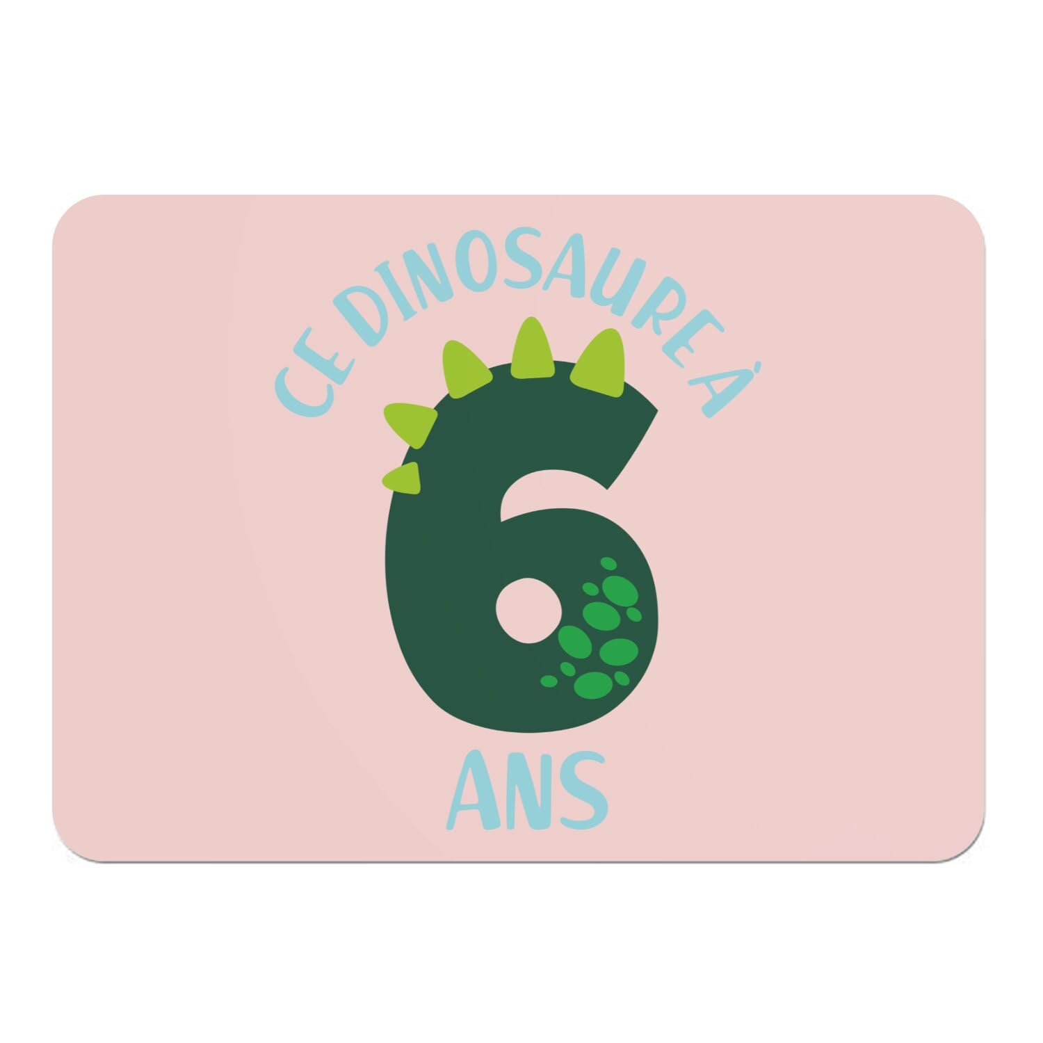 Lot de 4 sets de table dinosaure en liège rose 39,5x28,5 cm