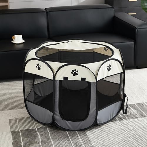 Parc portable pour chiots idéal camping et balades en tissu Oxford pliable - 4