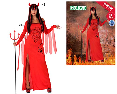 Atosa 14855 Disfraz demonia adulto XL, talla mujer