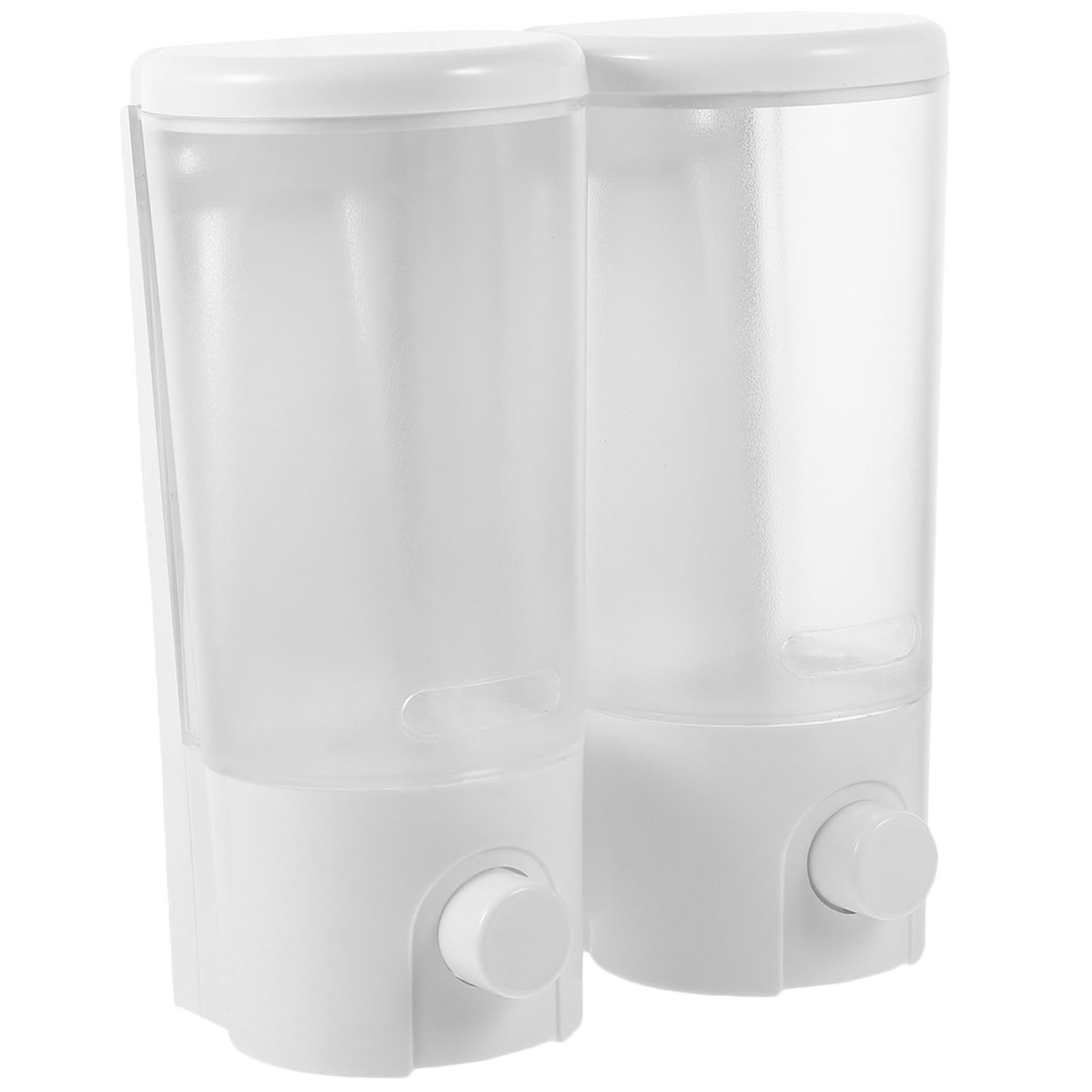 VILLCASE Dispensador de Jabón para Pared sin Taladro Doble Botella para Champú y Acondicionador Montaje Mural Práctico y Resistente para Baño y Ducha Instalación Fácil y Ahorro de Espacio