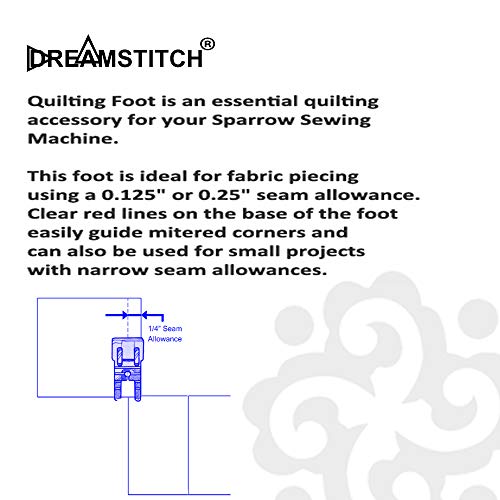 DREAMSTITCH pie de prensatelas 1/4 pulg quilting miniatura 2