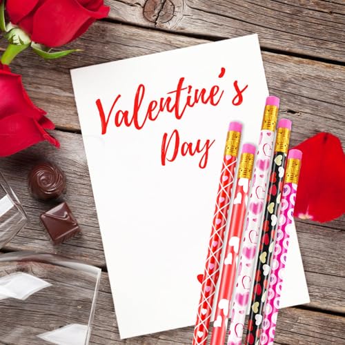 Set de 72 lápices con borrador para San Valentín miniatura 6