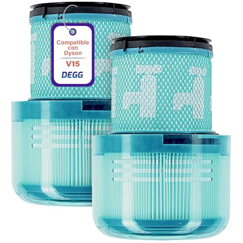 Degg Filtro Hepa - Compatible Con Aspiradoras Dyson V15 Filtros Lavables Repuestos Aspiradora Originde Duradero - 2 Unidades