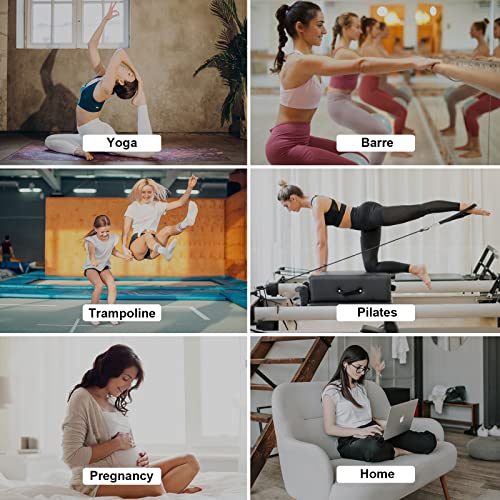 Image of Toes Home Pilates Socks for Women, Cushioned Ankle Grippy Non Slip Socks for Yoga, Hospital, Barre, Home Slipper 2 /4 Pairs