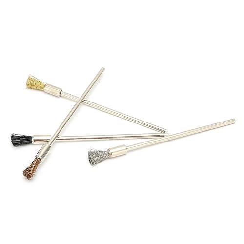 Miniatura 5 de Juego de cepillos de alambre de acero inoxidable, amplia aplicación para quitar áreas estrechas, mini cepillo de alambre, para taladrar joyería,