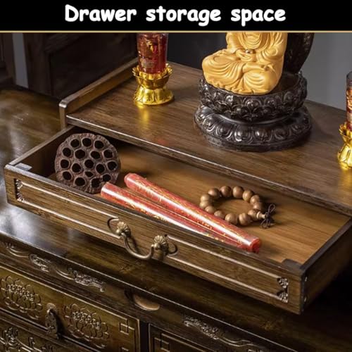 Mesa de Altar Wiccan con cajón, pequeño soporte para meditación y adivinación 5