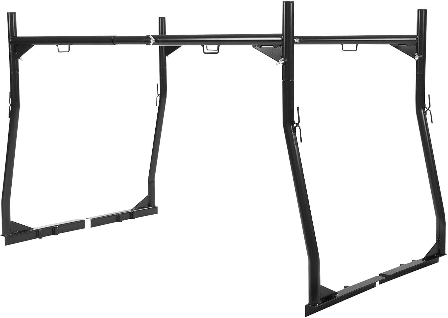 Truck Rack 800LBS Load Capacity, Adjustable Width 46-71in, Carbon Steel, Black, Truck Utility Rack, Recommended for Wood, Kayaks, Surfboards, Ladders, Tents