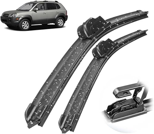 Escobillas de limpiaparabrisas delantero compatibles con Hyundai Tucson JM 2004-2009, limpiaparabrisas para ventana, automóvil, cepillos de lluvia