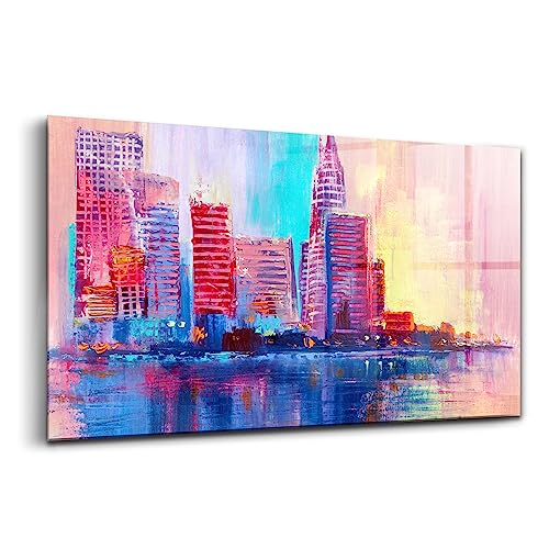 Innovante Wallart en verre durable 100x50cm au design d'architecture abstraite