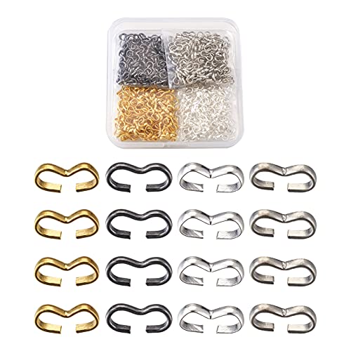 Pandahall 600Pcs Iron Quick Link Connectors Number 3 Shaped Clasps Charm Knot Chain Clasp For Bracelet Necklace Jewelry Making #TOP13