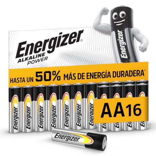 Energizer Alkaline Power - Pilas AA (Paquete de 16) - 1,5V Baterías