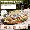 Incubadoras para Huevos, Capacidad para 24 Huevos con Giro Automático, Control Preciso de Temperatura y Humedad, Ovoscopio, Ventilación, Vista 360° para Huevos de Pollo, Pato, Codorniz y Ganso 8