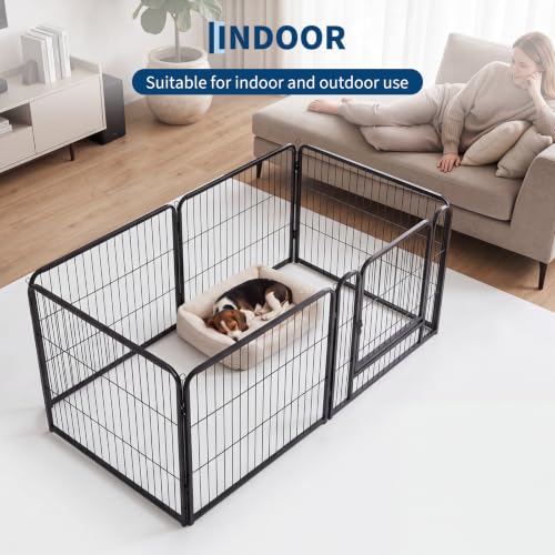 Garvee 24" 6-Panel Dog Playpen, Portable, Tool-Free Fold, Black by Garvee - Used condition - Image 4