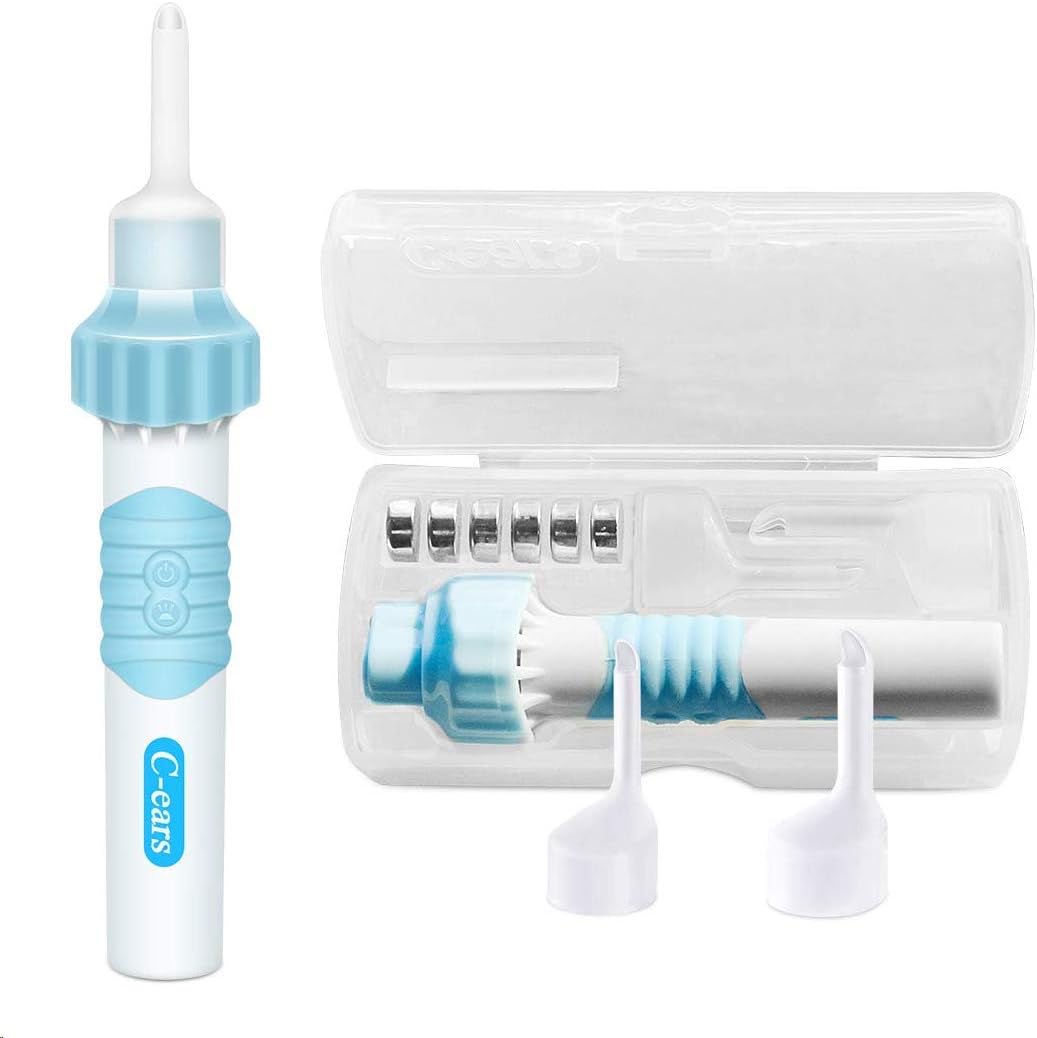 Ear Wax Removal Vacuum,Ear Wax Removal Kit,Ear Wax Cleaner,Ear Cleaning Kit,Easy Electric Earwax Removal Tools, Soft and Comfortable Ear Wax Pick with LED Lights for People of All Ages
