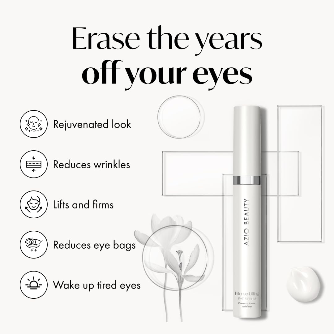 Azio Beauty Intense Lifting Eye Serum 15ml, Anti-Aging Reduces Puffiness, Eye Bags & Dark Circles, Visibly Younger Eye - Image 2