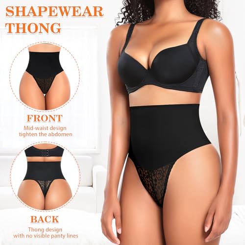 Tummy Control Thong Shapewear for Women High Waist Body Shaper Panties Girdle Lace Shaping Underwear2